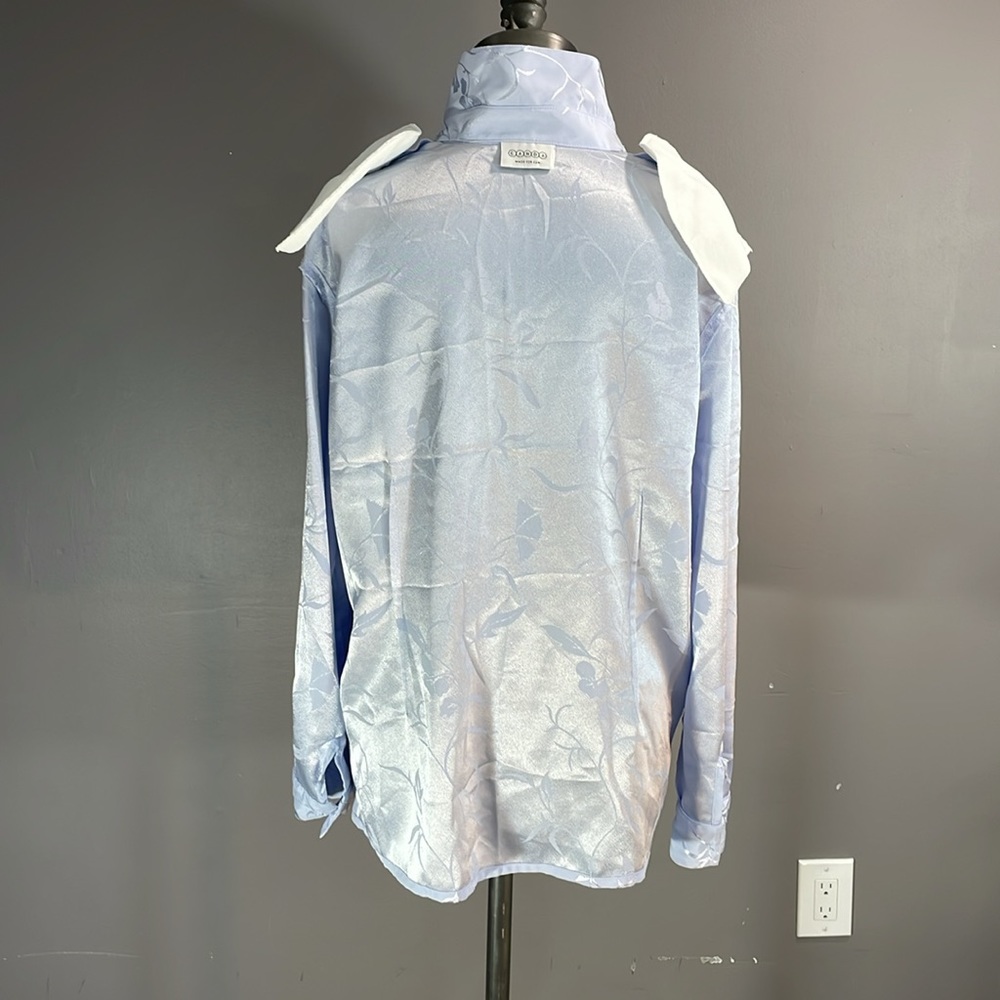 Periwinkle blue blouse size 16 UK (size 12 US) - Picture 12 of 17